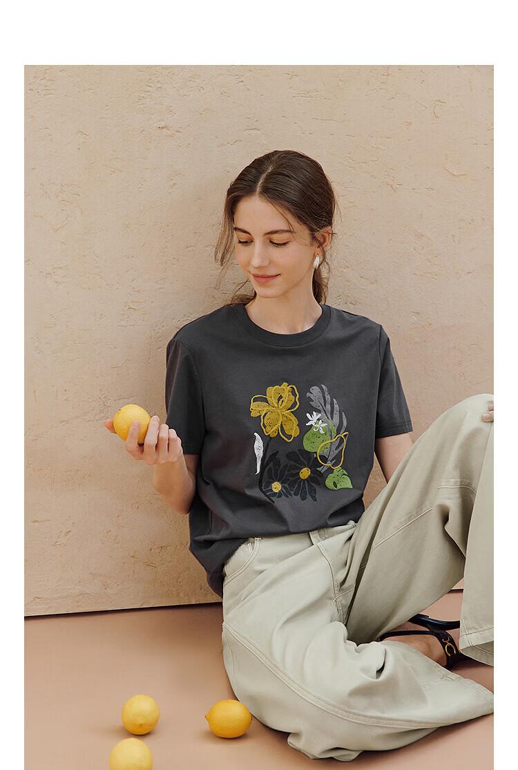 INMAN Fresh Cool Letter Print Short Sleeve T-Shirt 2026 Summer New Loose Drop Shoulder Half Sleeve Top for Women 4